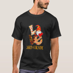 3rd Grade Love Autumn Fall Gnome For Teachers And  T-Shirt