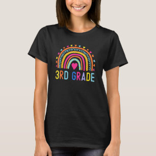 3rd Grade Rainbow Girls Boys Teacher Hello Third G T-Shirt