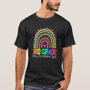 3rd grade rainbow leopard teacher team third grade T-Shirt