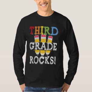 3rd Grade Rocks Back To School Student Kid Teacher T-Shirt