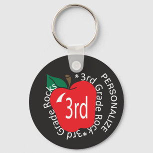 3rd Grade  Rocks - School Teacher Key Ring