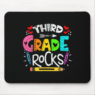 3rd Grade Rocks Third Grade Rock Ck To School  Mouse Pad