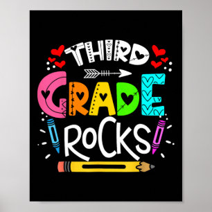 3rd Grade Rocks Third Grade Rock Ck To School  Poster