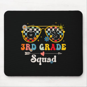 3rd Grade Squad Cute Groovy Teacher Student Ck To  Mouse Pad