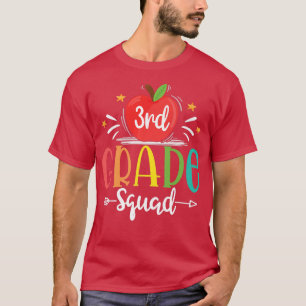 3rd Grade Squad Funny Back To School Teachers Stud T-Shirt