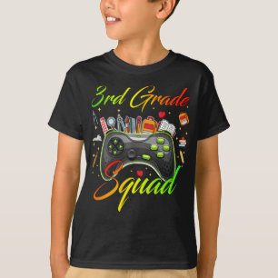3rd Grade Squad Gamer Back To School First Day Boy T-Shirt