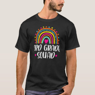 3rd Grade Squad Teacher Rainbow Back To School T-Shirt