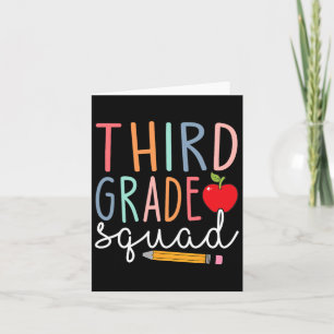 3rd Grade Squad Third Grade Back To School Card