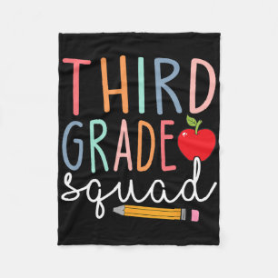 3rd Grade Squad Third Grade Ck To School Fleece Blanket