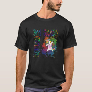 3rd Grade Squad Third Grade Dabbing Unicorn Tie Dy T-Shirt