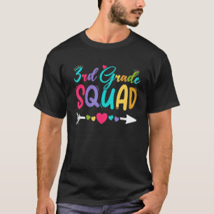3rd Grade Squad Third Grade Teacher Student Back T T-Shirt