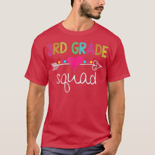 3rd Grade Squad Third Teacher Student Team Back To T-Shirt