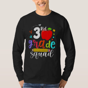 3rd Grade Squad Third Teacher Student Team Back To T-Shirt