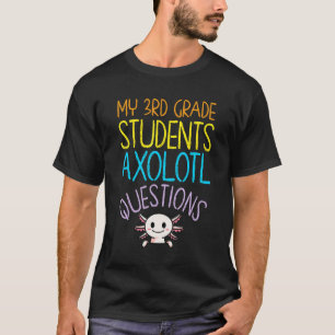 3rd Grade Teacher Appreciation I Axolotl Questions T-Shirt