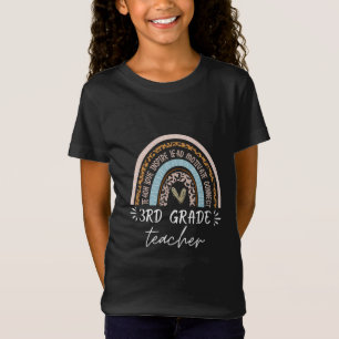 3rd grade teacher back to school cute boho rainbow T-Shirt