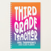3rd Grade Teacher Colourful Ombre