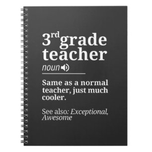 3rd Grade Teacher Funny Third Grade Teachers Gifts Notebook