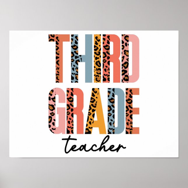 3rd Grade Teacher Poster (Front)