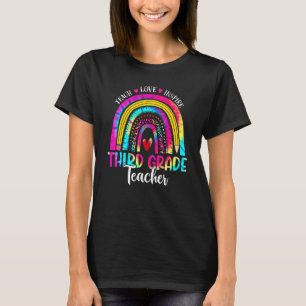 3rd Grade Teacher Rainbow Tie Dye First Day Of Sch T-Shirt