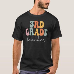 3rd Grade Teacher Retro Groovy Vintage First Day O T-Shirt
