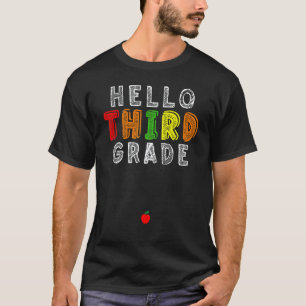 3rd Grade Teacher Student Back To School Hello Thi T-Shirt