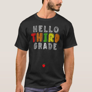 3rd Grade Teacher Student Back To School Hello Thi T-Shirt