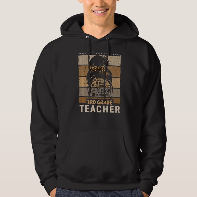 3rd Grade Teacher & Third Grade Elementary School  Hoodie (Front)