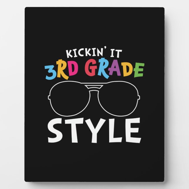 3rd Grade Teacher Third Grade Style Plaque (Front)