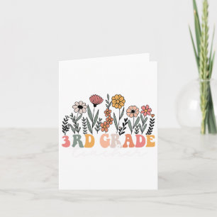 3rd Grade Teacher Wildflower Floral Back To School Card