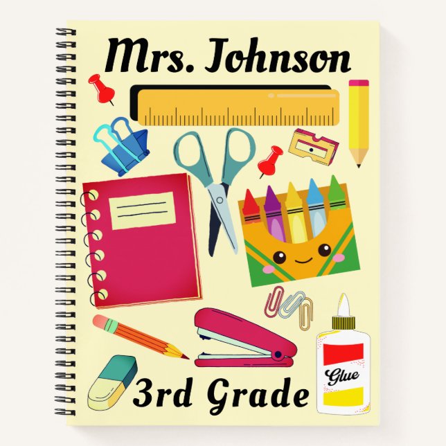 3rd Grade Teacher's School Supplies Notebook (Front)