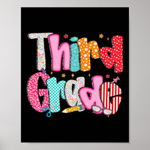3rd Grade Third Grade Kids Teacher Ck To School  Poster