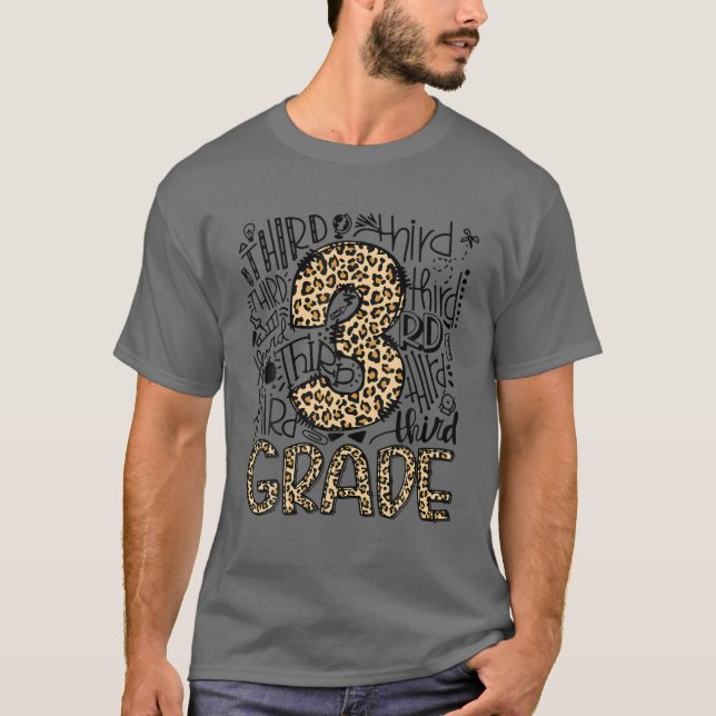 3Rd Grade Third Grade Typography Back To School Le T-Shirt (Front)