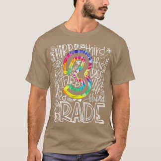 3rd Grade Typography Team Third Grade Teacher Back T-Shirt
