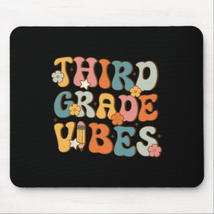 3rd Grade Vibes Back To School Retro Third Grade T Mouse Pad