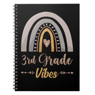 3rd Grade Vibes Rainbow Third Grade Back to School Notebook
