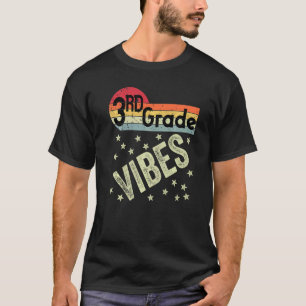 3rd Grade Vibes Retro 80s Teacher Kids Back To Sch T-Shirt