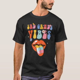 3rd Grade Vibes Retro Groovy Back To School Teache T-Shirt