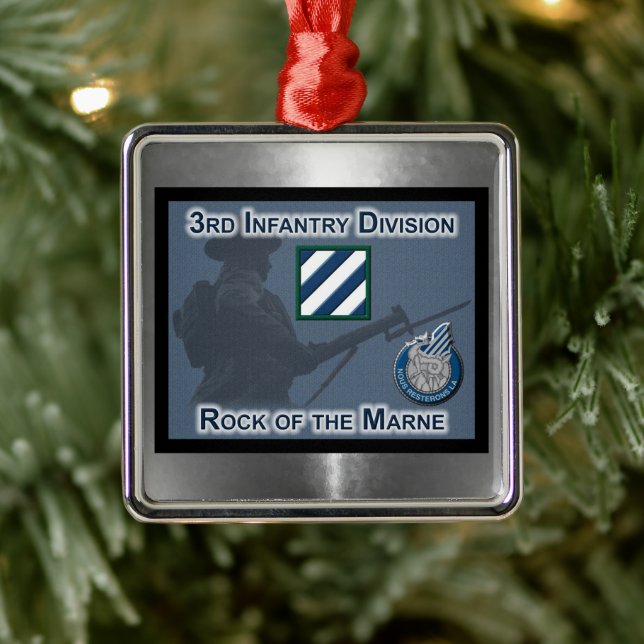 3rd ID Infantry Division Christmas Metal Tree Decoration (Tree)
