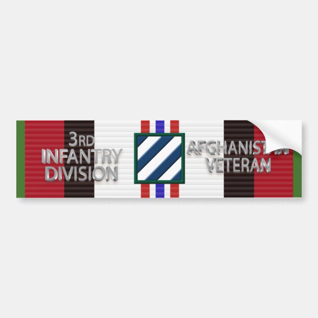3rd Infantry Division Afghanistan Veteran Bumper Sticker (Front)