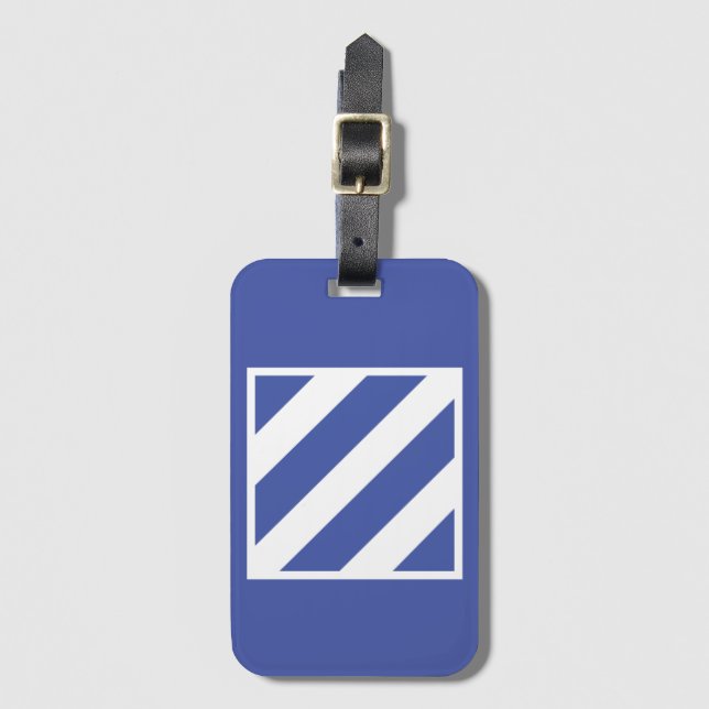 3rd Infantry Division Badge Luggage Tag (Front Vertical)