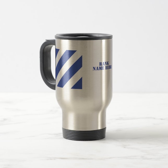 3rd Infantry Division Badge Travel Mug (Front Left)