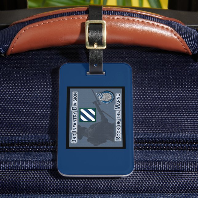 3rd Infantry Division Luggage Tag (Front Insitu 2)