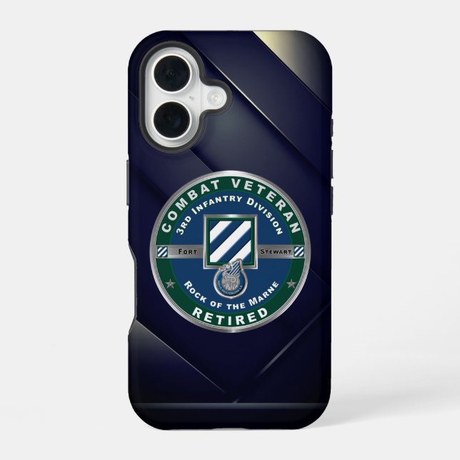3rd Infantry Division Retired iPhone 16 Case (Back)
