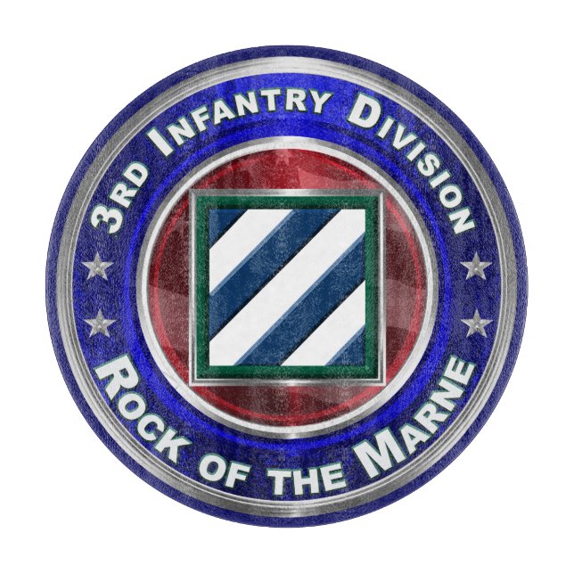 3rd Infantry Division “Rock of the Marne” Cutting Board (Front)