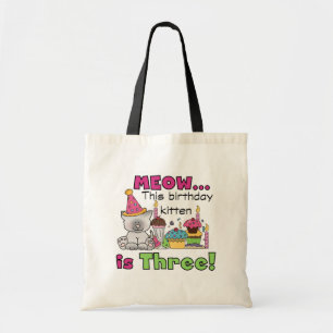 3rd Kitten Birthday T-shirts and Gifts Tote Bag