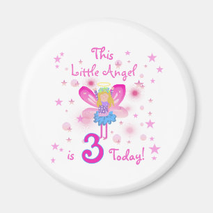 3rd Little Angel Birthday Magnet
