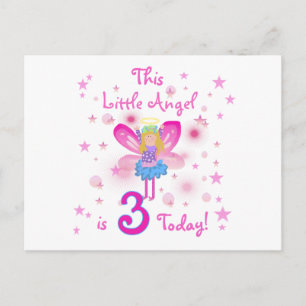 3rd Little Angel Birthday Tshirts and Gifts Postcard