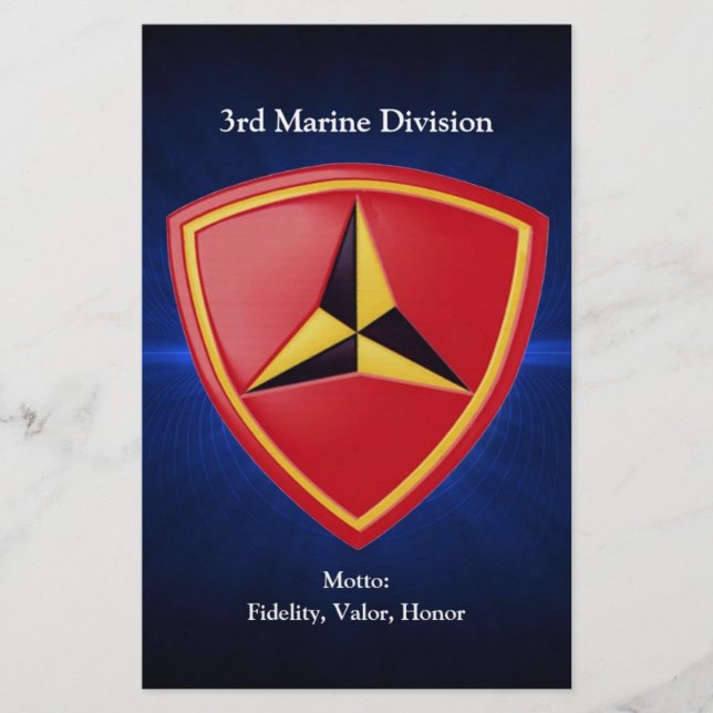 3rd Mar Div Stationery (Front)