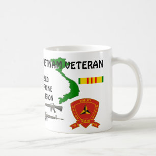 3rd Marine Ribbon Div. Vietnam Veteran Coffee Mugs