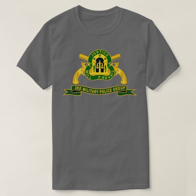 3rd Military Police Group w Br Ribbon T-Shirt (Design Front)